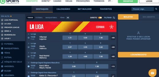 Visita ao site do casino Portugal Apostas